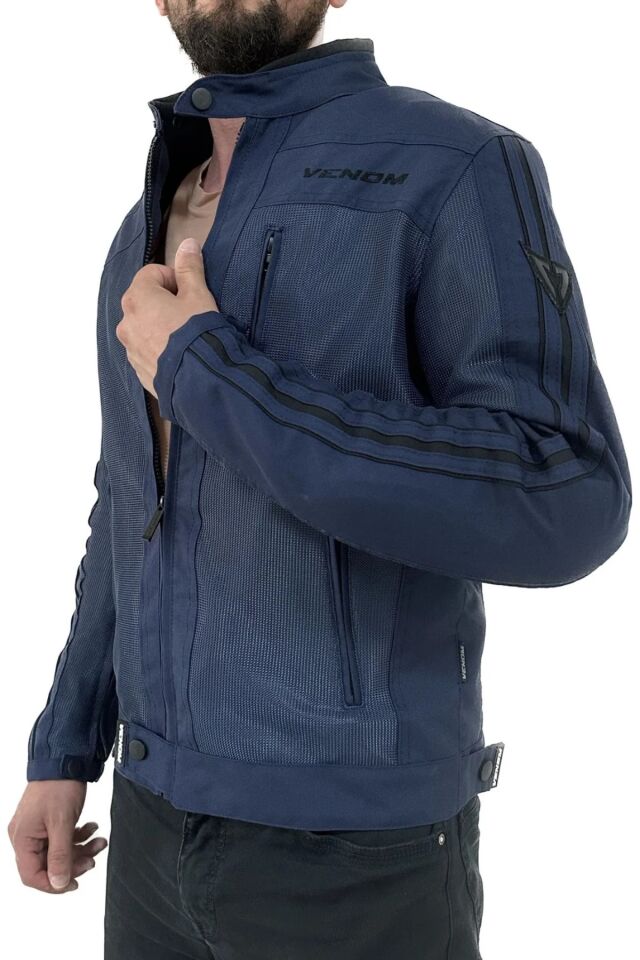 Compas Yazlık Lacivert Motosiklet Montu 3XL