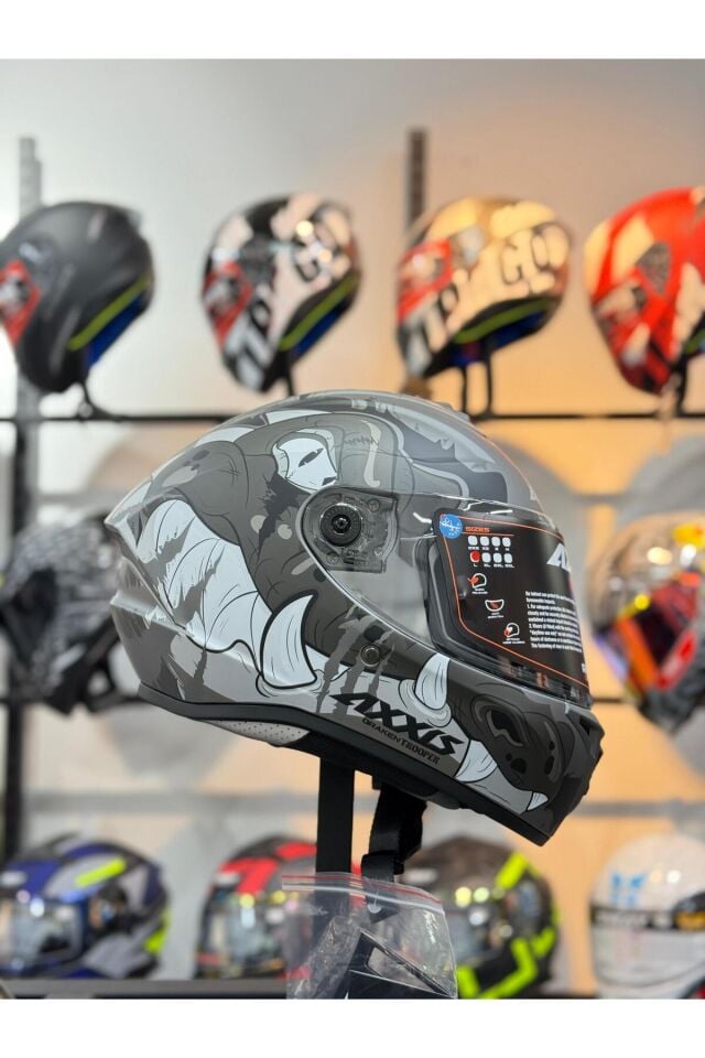 DRAKEN S TROOPER D2 MATT GREY KASK