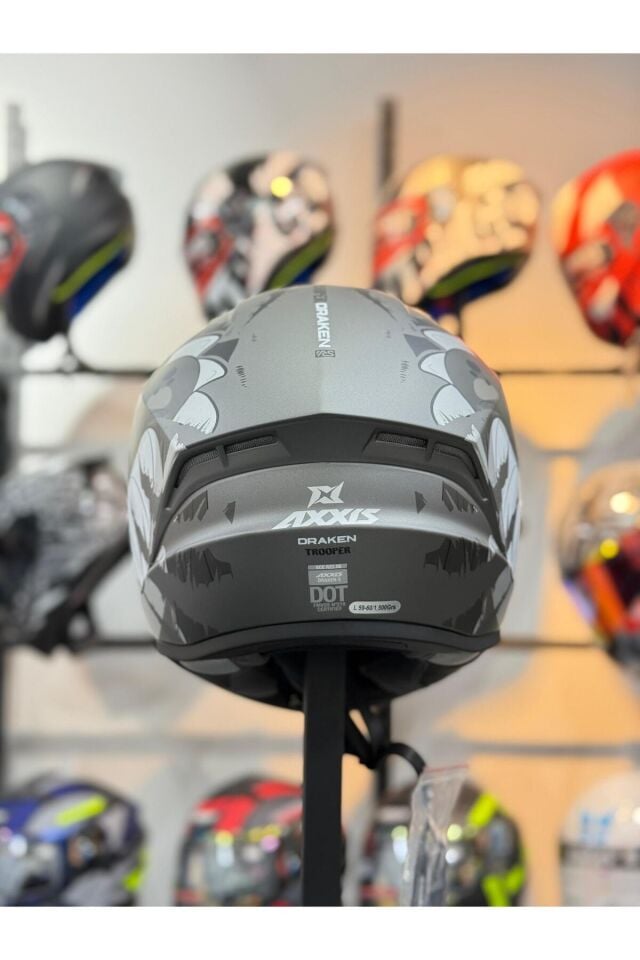 DRAKEN S TROOPER D2 MATT GREY KASK
