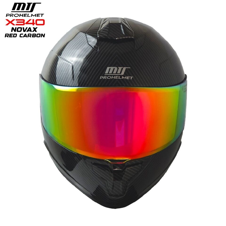 MTS X340 NOVAX RED CARBON KAPALI KASK