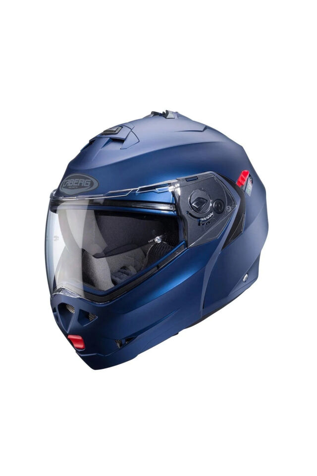 DUKE X TOUR ÇENE AÇILIR MOTOSİKLET KASKI MATT BLUE S - Mavi