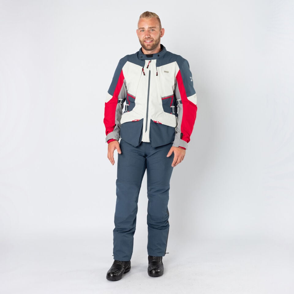 IXS TOURSTER-STX 1.0 LAMINATED JACKET LIGHT GREY-BLUE-RED