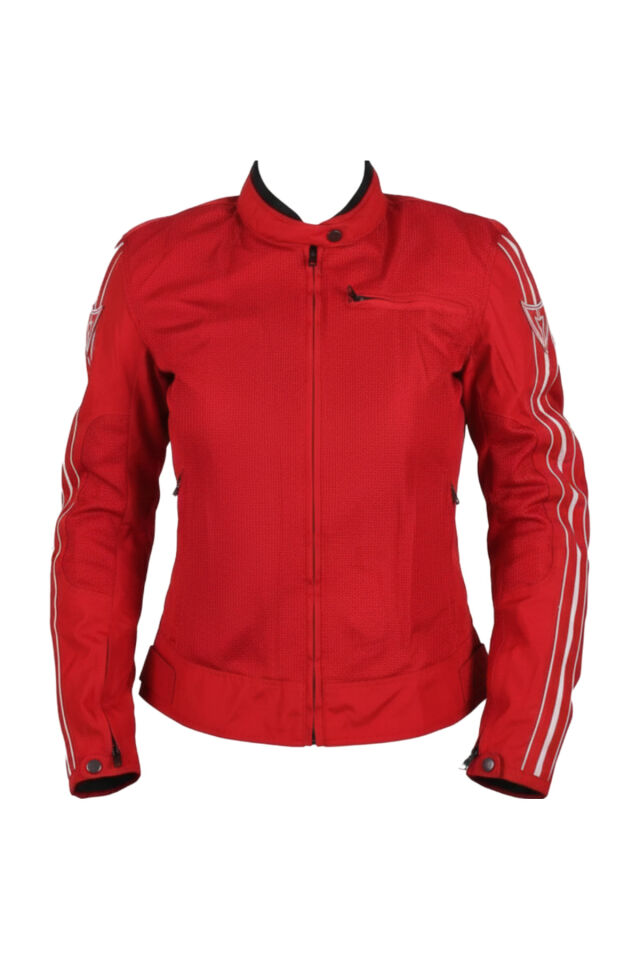 Motosiklet Kadın Montu Yazlık Jessy Fileli Red Motorcu Mont M