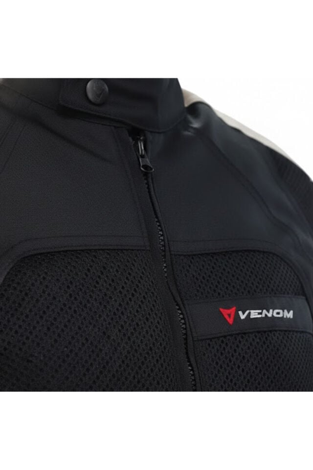 Motosiklet Mont 4 Mevsim Dynamic Açık Gri-Kırmızı Motorcu Montu