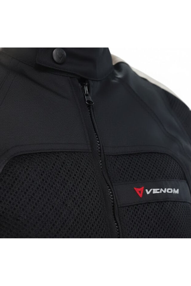 Motosiklet Mont 4 Mevsim Dynamic Açık Gri-Kırmızı Motorcu Montu