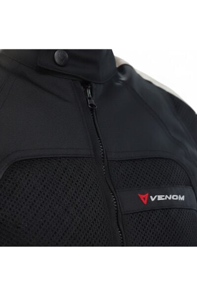 Motosiklet Mont 4 Mevsim Dynamic Açık Gri-Kırmızı Motorcu Montu L