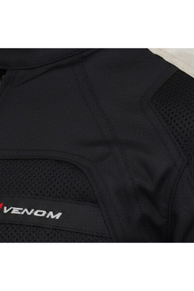 Motosiklet Mont 4 Mevsim Dynamic Açık Gri-Kırmızı Motorcu Montu 4XL