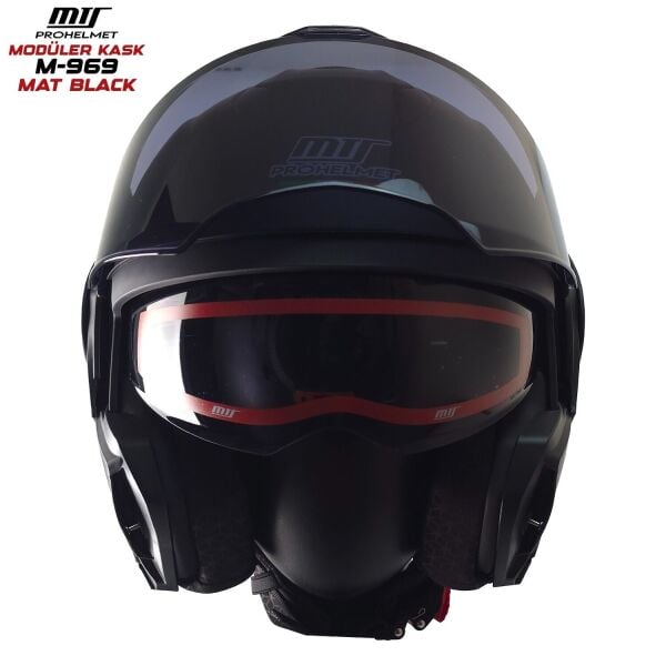 MTS M-969 MAT SİYAH 180 DERECE AÇILIR KASK M