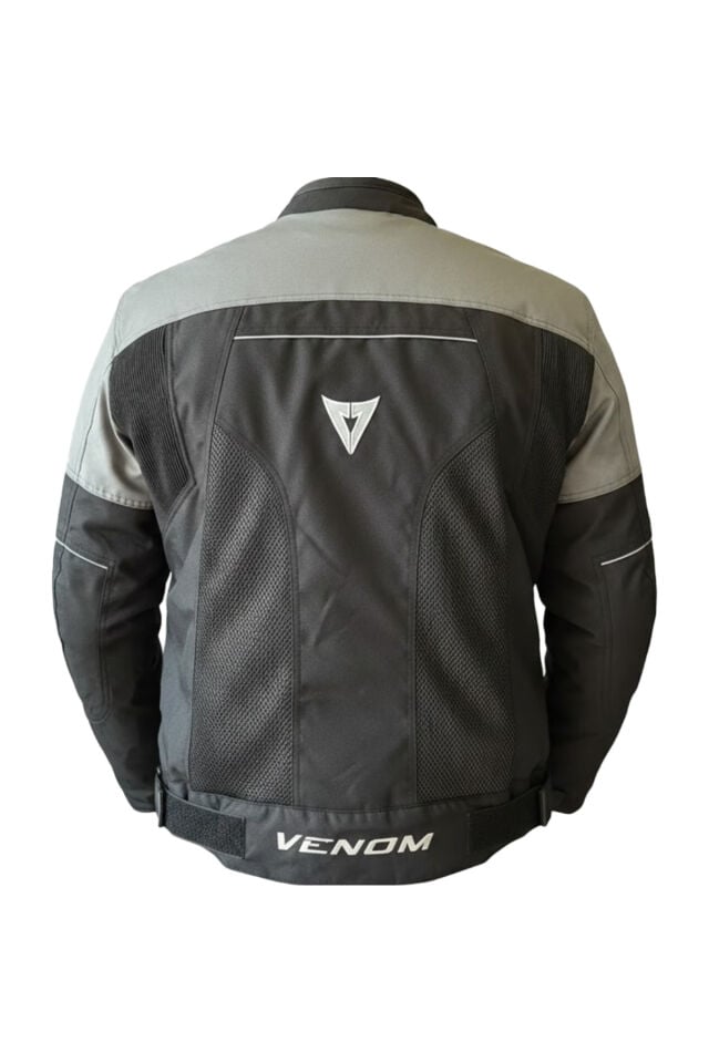 Motosiklet Montu Dynamic Siyah-Gri 4 Mevsim Motorcu Montu