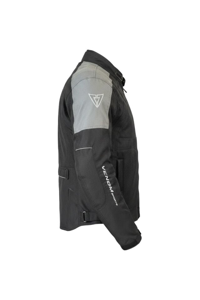 Motosiklet Montu Dynamic Siyah-Gri 4 Mevsim Motorcu Montu