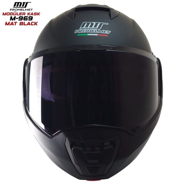 MTS M-969 MAT SİYAH 180 DERECE AÇILIR KASK XL