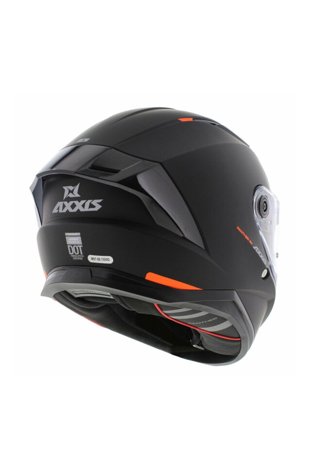 Panther SV Solid A1 Matt Black Güneş Vizörlü Full Face Motosiklet Kaskı 2XL - MAT SİYAH
