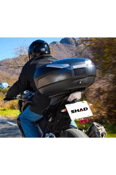 SH48 Motosiklet Arka Çanta Topcase Siyah 48 Litre