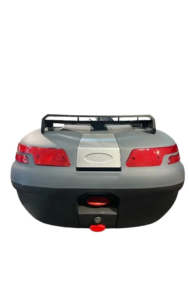 Sl45 Full 45 Litre Gri Bagaj Ve Sırt Dayamalı Motosiklet Arka Çanta